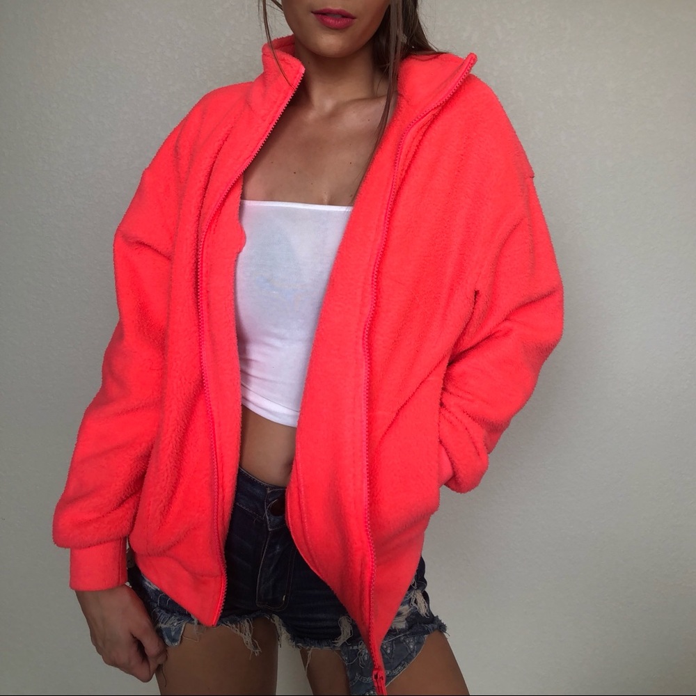 UrbanOutfitters Neon Pink Fleecd